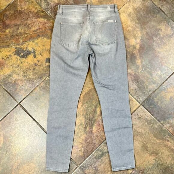 7 For All Mankind Gray Ankle Gwenevere Distressed Jeans 27 - Picture 9 of 10